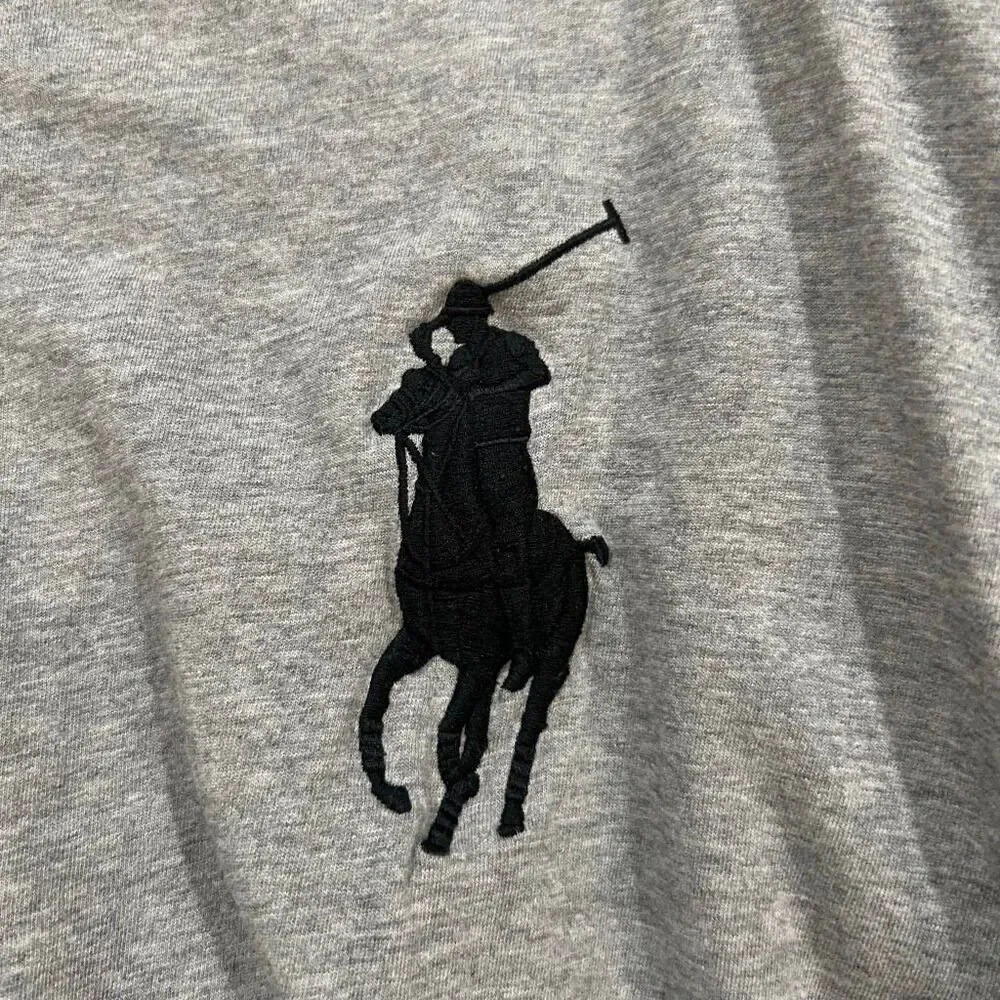 Polo Ralph Lauren 3XB Gray Big Pony T-Shirt – Big & Tall Graphic Tee #3 Sleeve